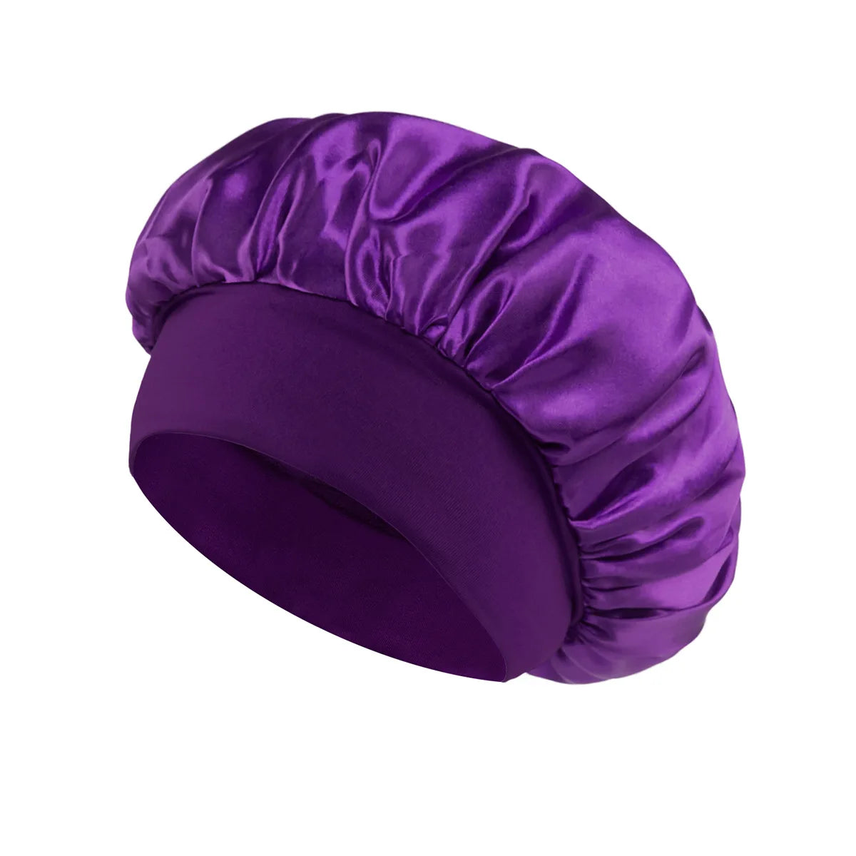 1pcs Soft Silk Satin Lined Bonnet Large Satin Hair Bonnet Household Sleep Shower Cap Hair Wrap Cover for Long Hair Salon Tool